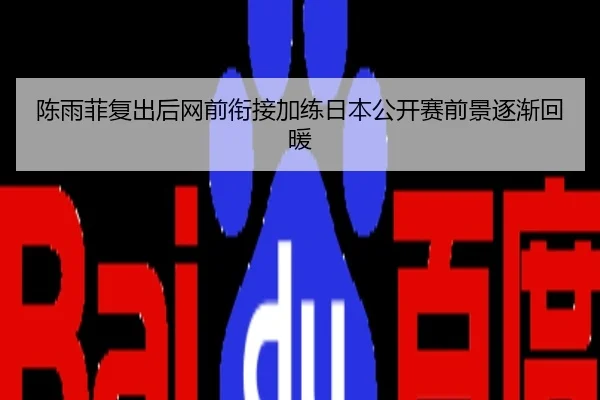 陈雨菲复出后网前衔接加练日本公开赛前景逐渐回暖